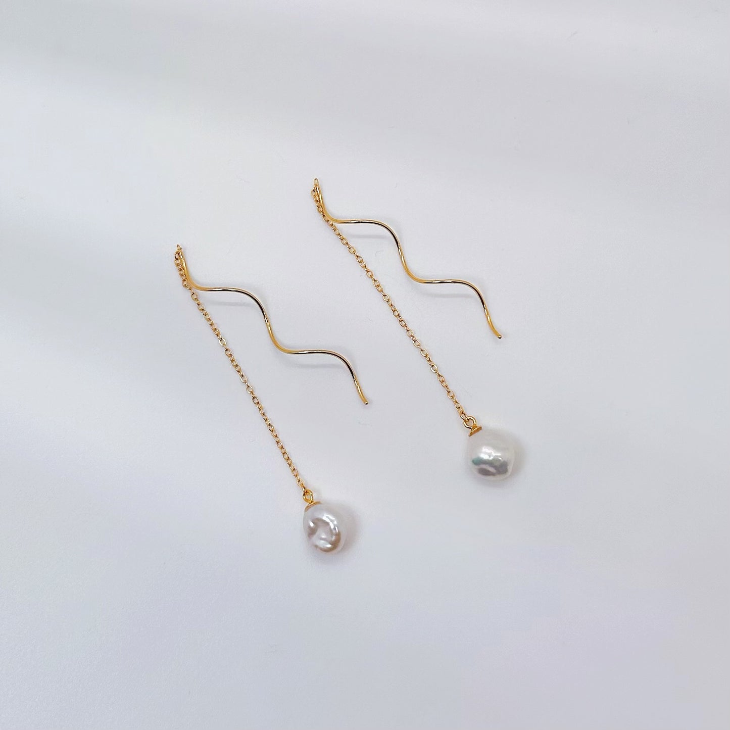 Gold Vermeil Baroque Pearl Drop Earrings