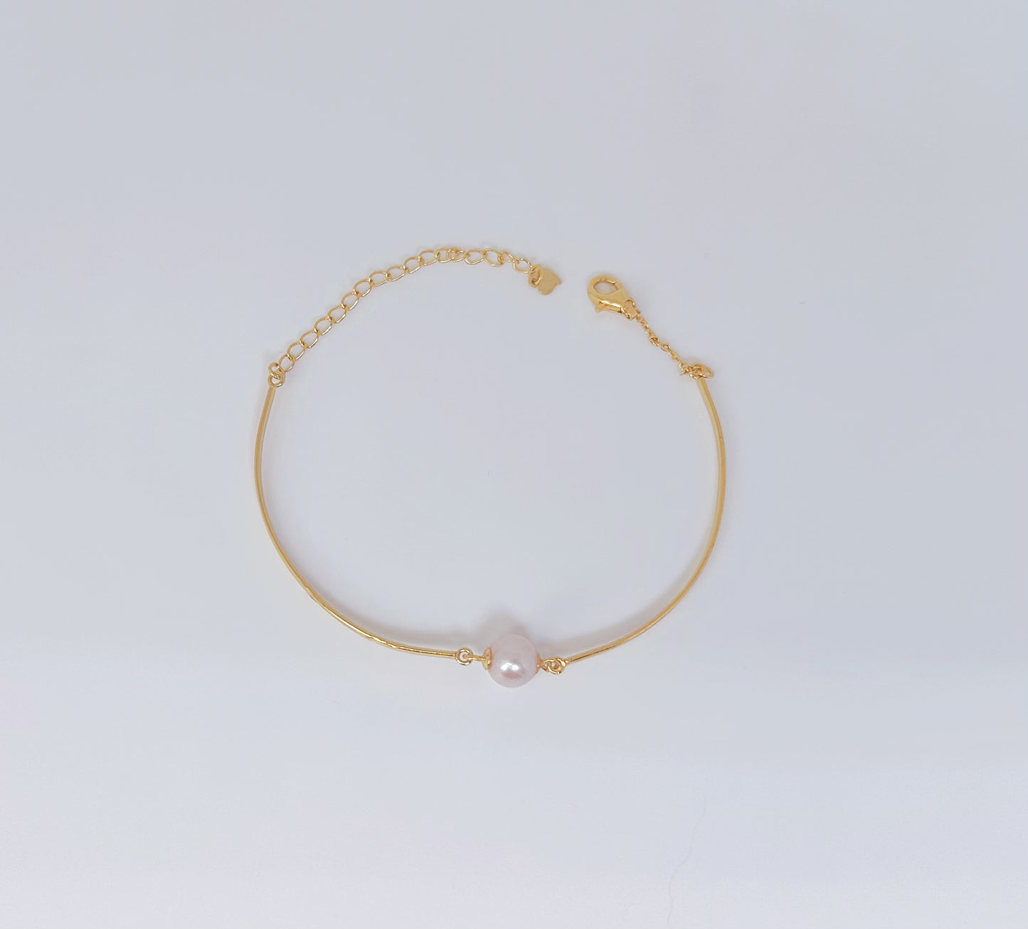 Gold Vermeil Pearl Arc Bangle